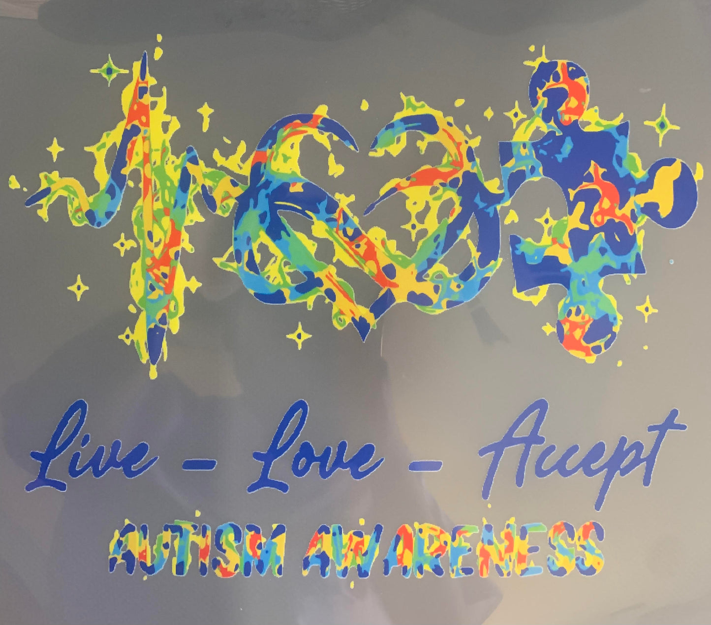 Live-Love-Accept AUTISM AWARENESS, DTF Transfer Only